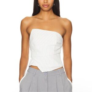 Superdown Rianna Strapless Top in Black & White Size S